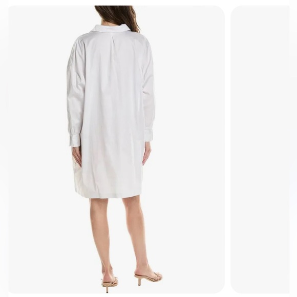 Norma Kamali Revolve Super OS Oversized Boyfriend Shirt Long Sleeve Mini Dress - Picture 2 of 8